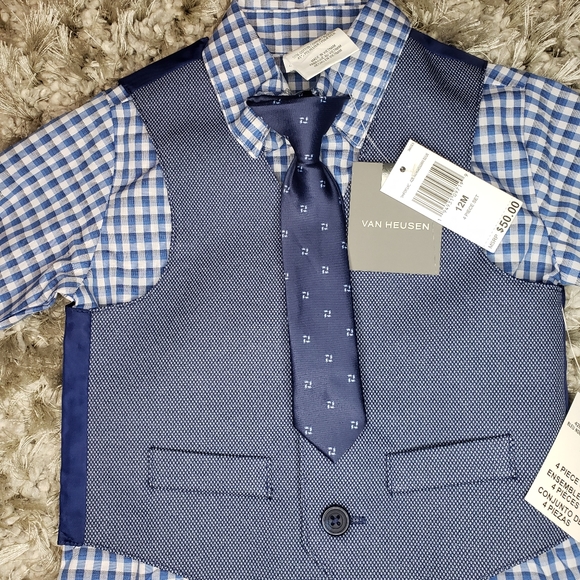 SOLD - Easter Van Heusen baby boy 4 piece dress suit Toddler Easter Suit - Picture 7 of 11